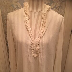 Elie Tahari Hook Front Blouse